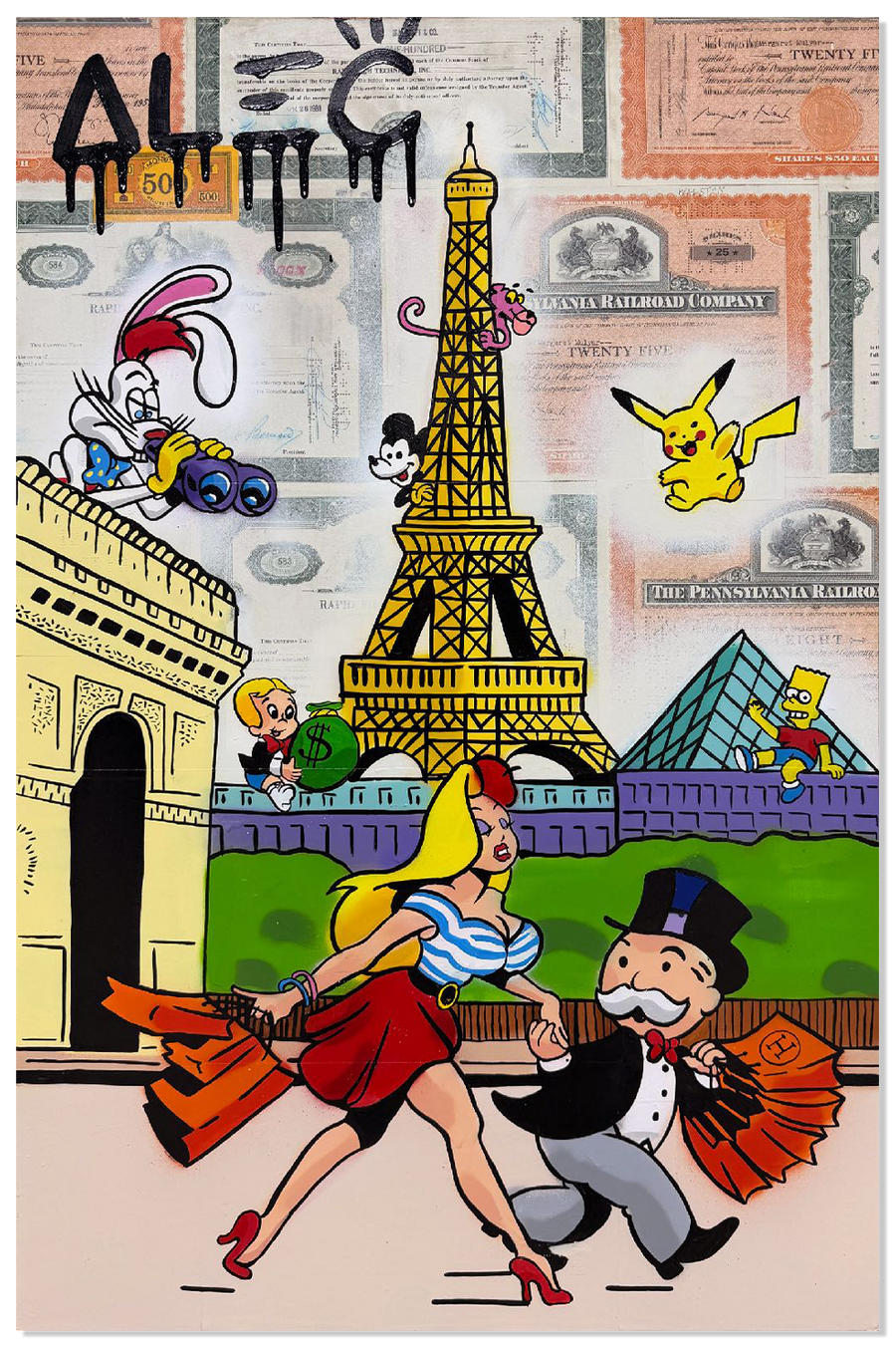 Monopoly Shopping Date in Front of Paris Landmarks