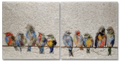 Birds on a Branch Diptych