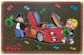 Monopoly & Richie with Money Bags on LV Trunk, Red Car