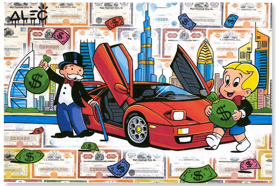 Richie & Monopoly with Orange Car