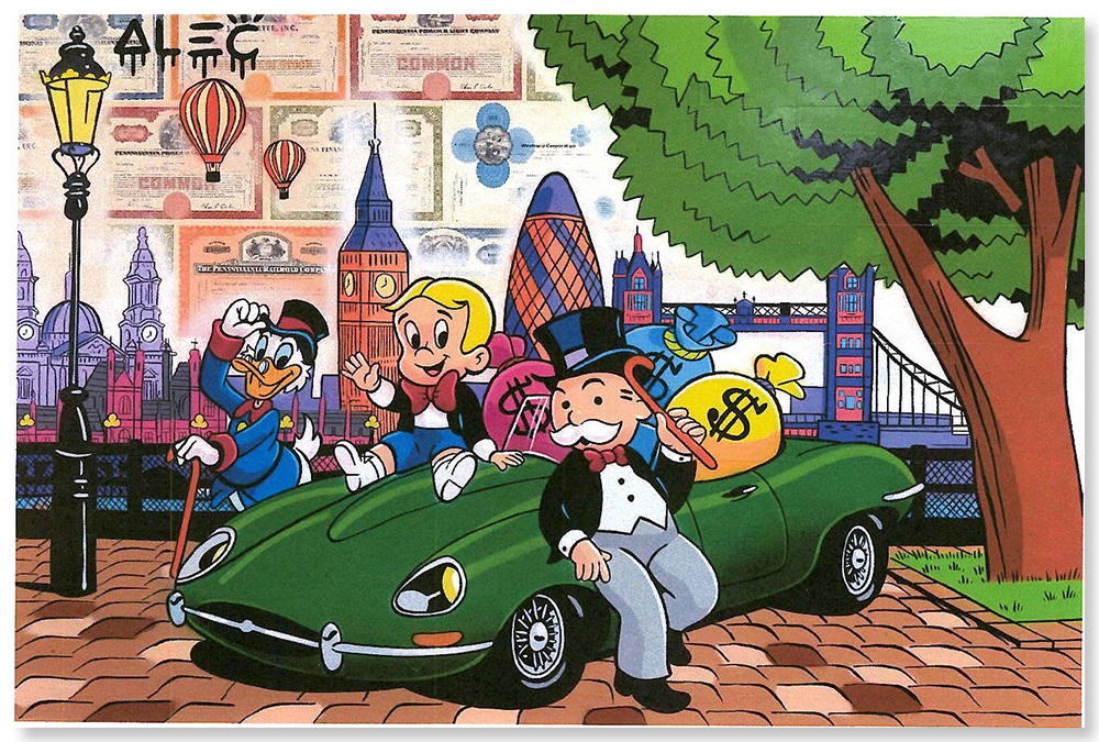 Monopoly Team with Green Car, London
