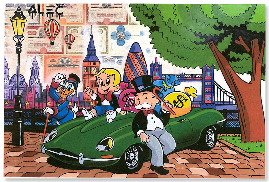 Monopoly Team with Green Car, London