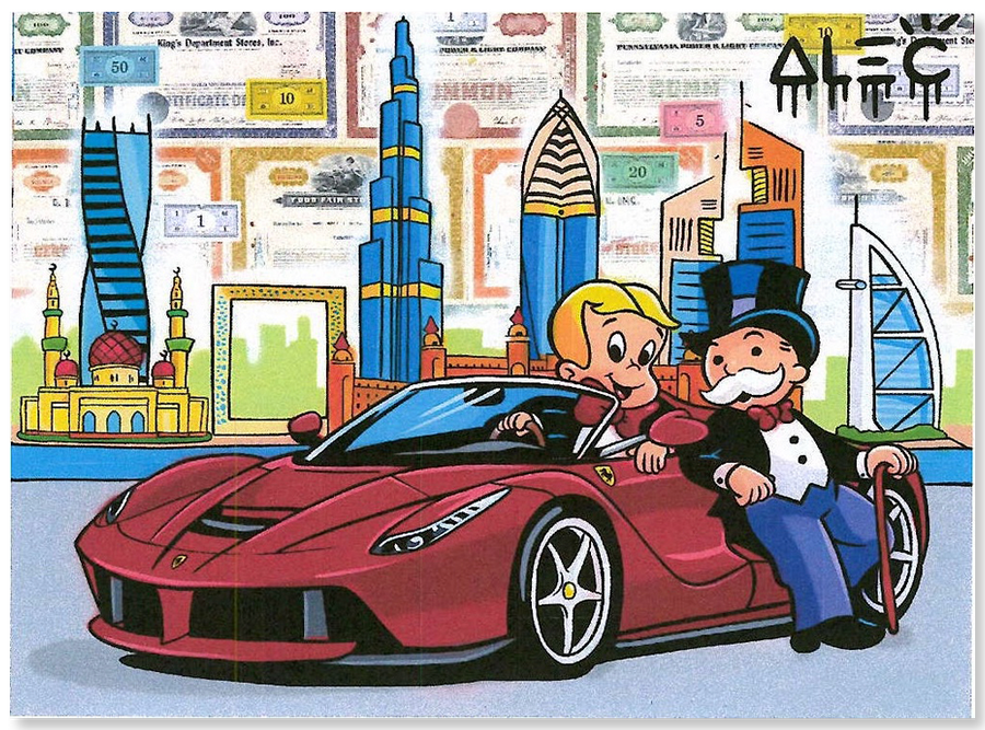 Richie $ Monopoly with Red Car in Dubai