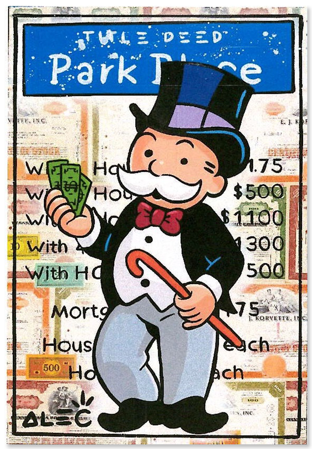 Monopoly with Orange Cane, Park Place Title Deed