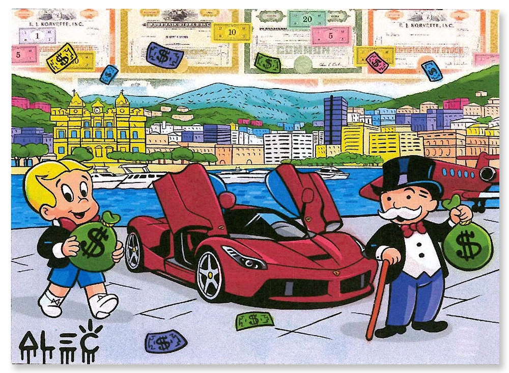 Richie & Monopoly with Red Car at the Port