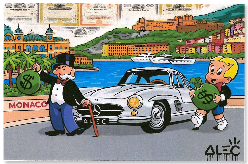 Monopoly & Richie with Silver Car, Monaco Seaside