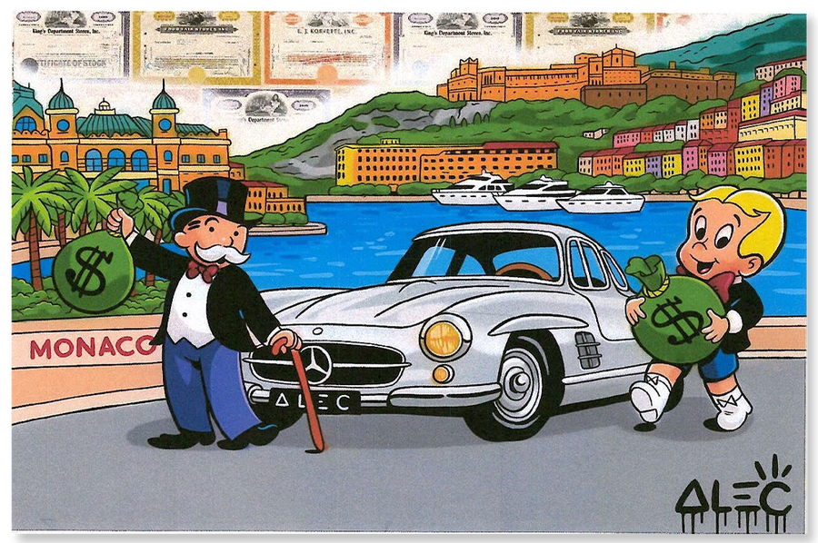 Monopoly & Richie with Silver Car, Monaco Seaside
