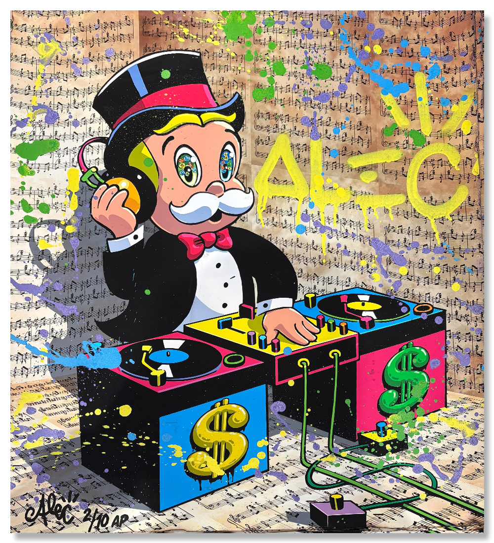 Monopoly Dj Music Note Burned - Yellow Signature