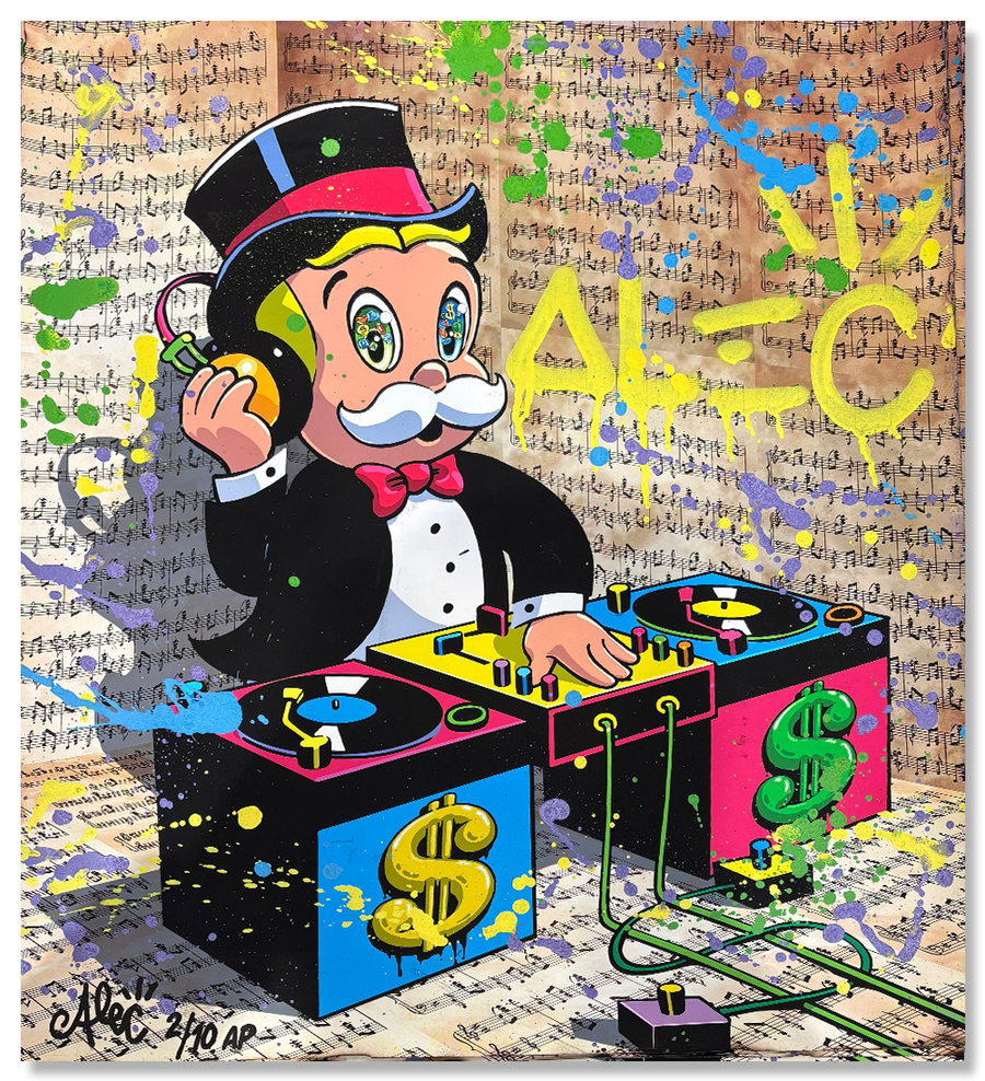 Monopoly Dj Music Note Burned - Yellow Signature