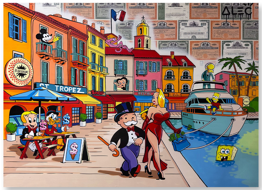 Monopoly Date at the Docks with Characters in St Tropez