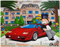 Monopz Team Mansion Red Car
