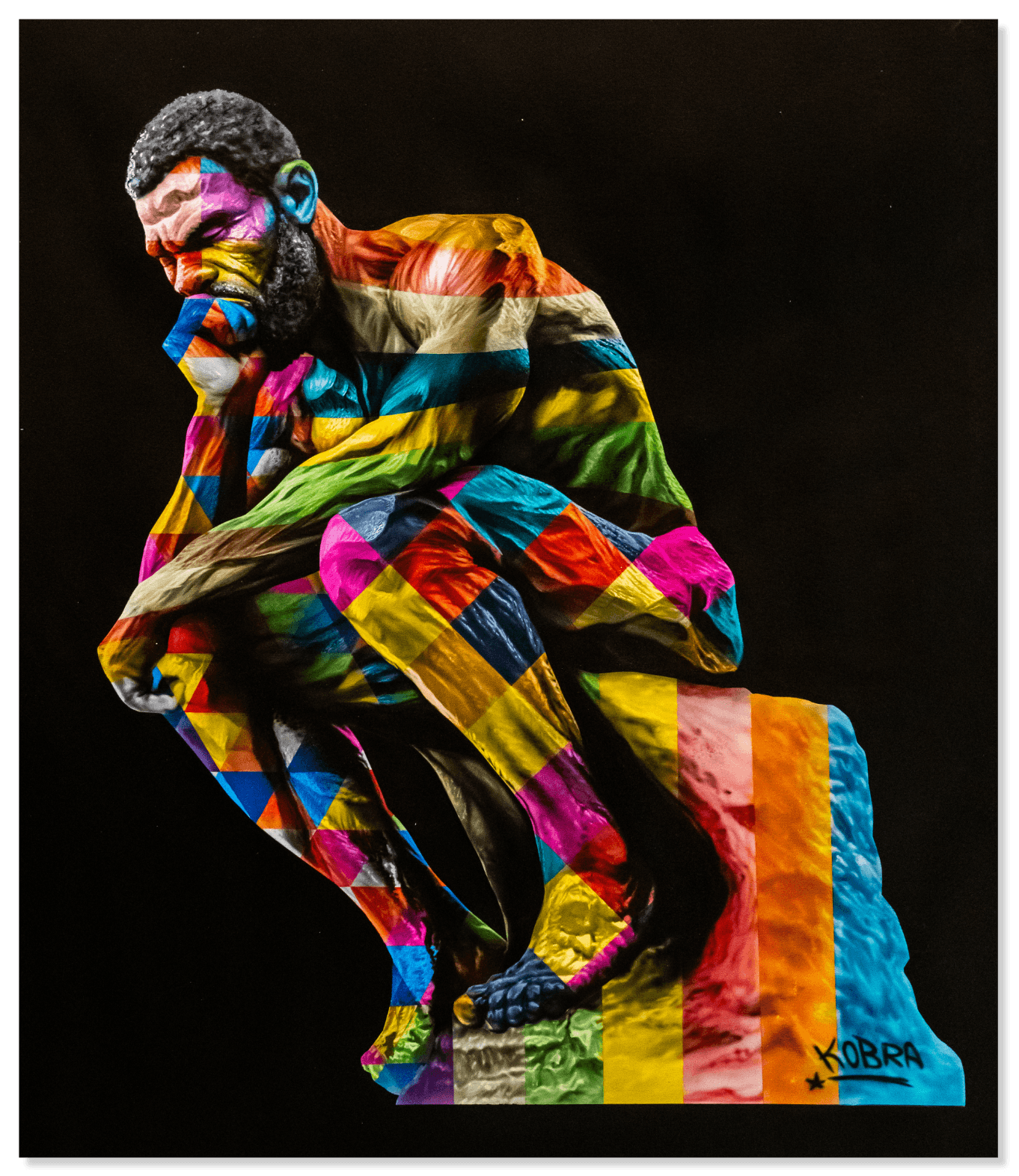 Thinking Man on Rock