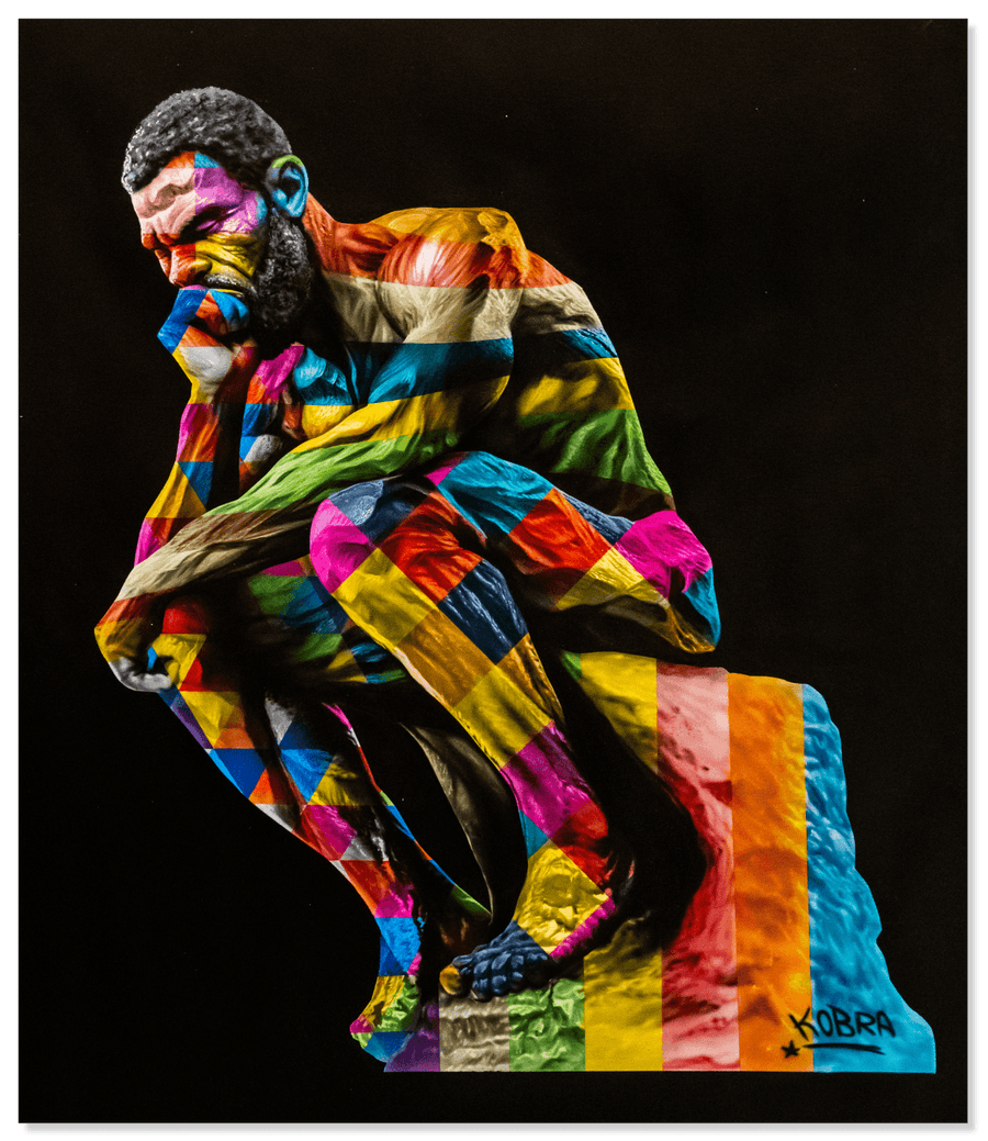 Thinking Man on Rock