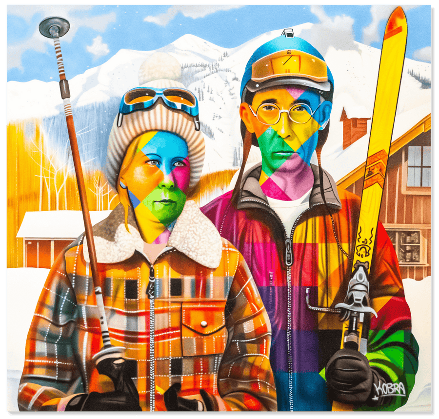 Skiing Couple