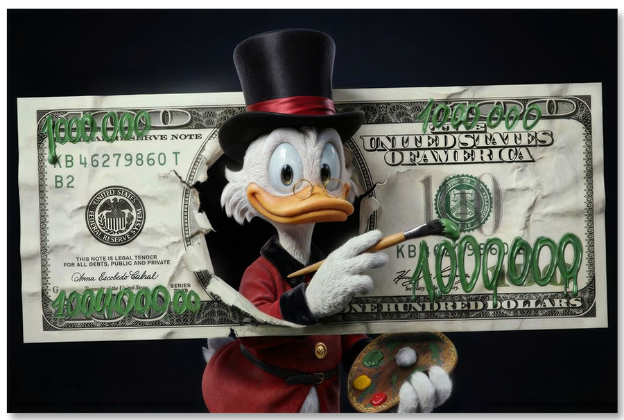 Painting on Money