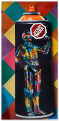 C3PO Protesting War - Spray Can