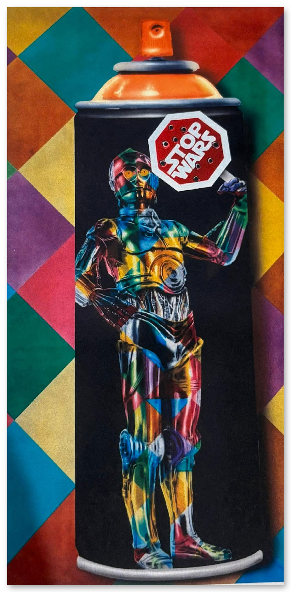 C3PO Protesting War - Spray Can