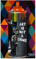 Art Is Not A Crime Orange Spray