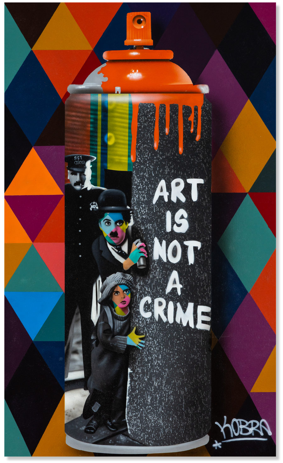 Art Is Not A Crime Orange Spray