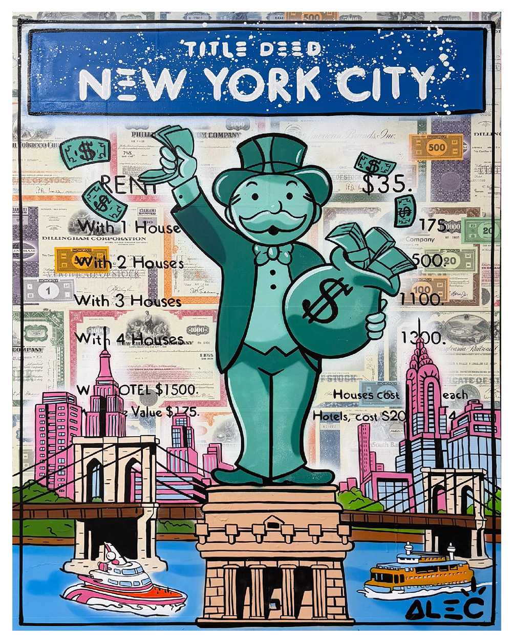 Title Deed NYC Monopoly Liberty