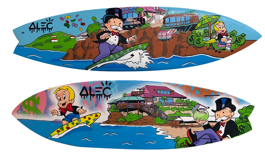 Richie and Monopoly Surfing - Green & Yellow Boards