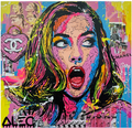 Pink Barbie Chanel series- Bust portrait 40x 40"