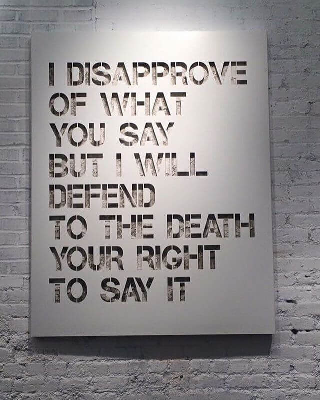 I Disapprove of What You Say