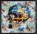 Butterfly Skull and Roses