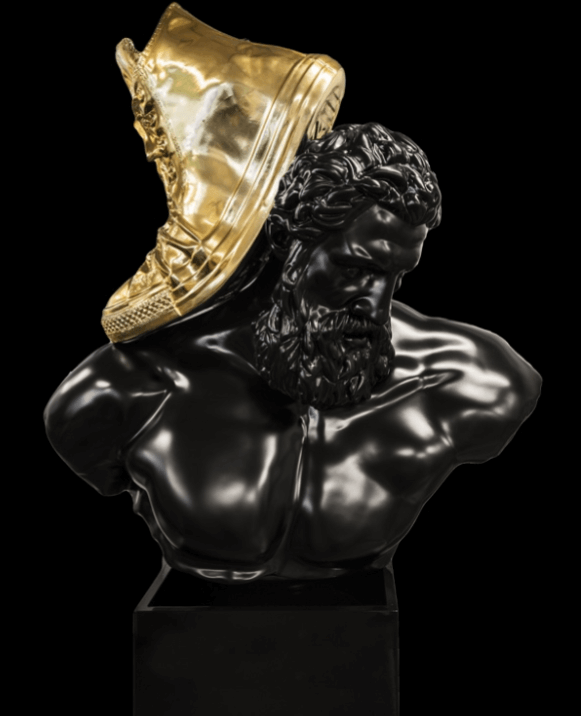 Absentminded Black Hercules - Gold Converse