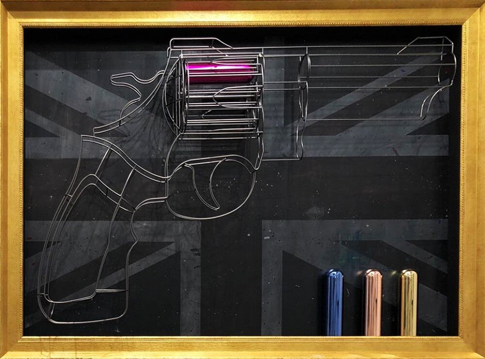 Russian Roulette XL - UK Flag (with Frame)