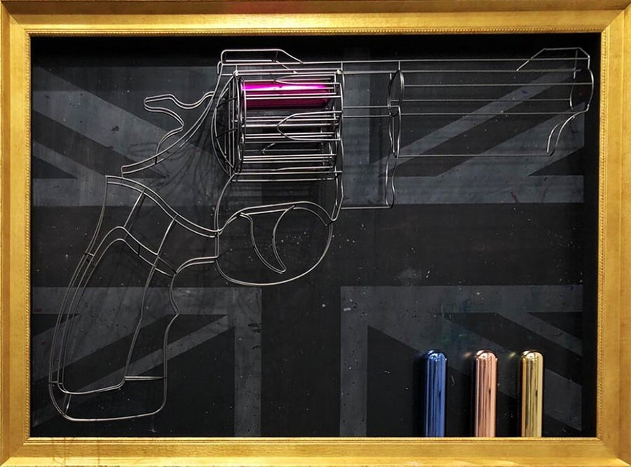 Russian Roulette XL - UK Flag (with Frame)