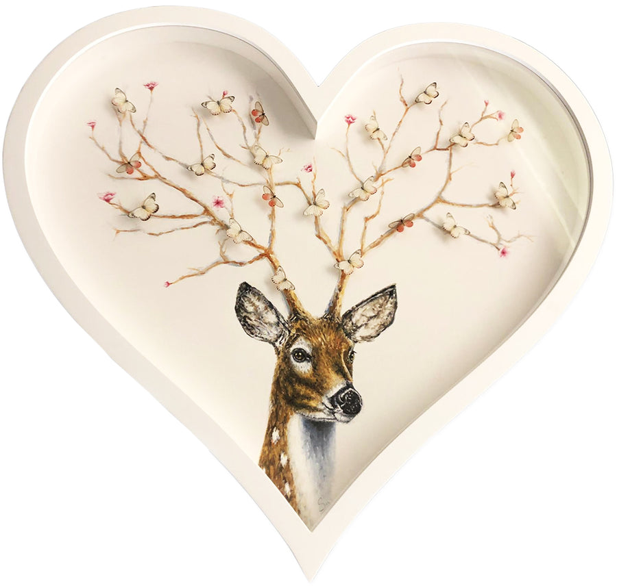 Deer in Heart Frame