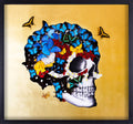 Butterfly 24K Golden Skull Profile Right