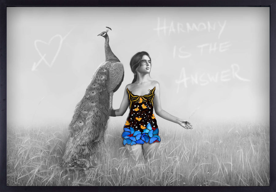 A Girl With a Peacock - Harmony