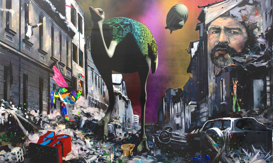 An Ostrich in a New City