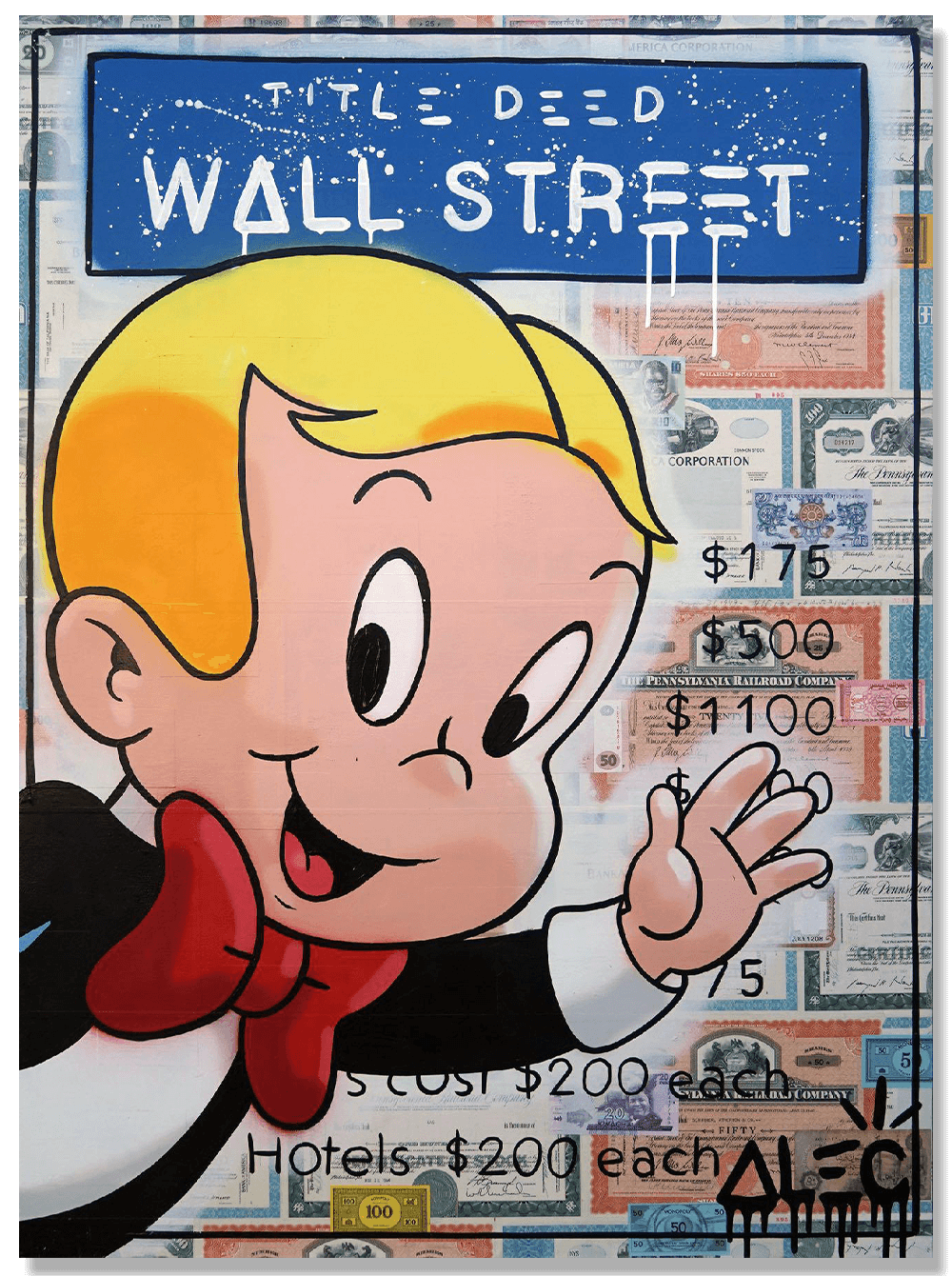 Richie Leaning in and Waving Wall Street