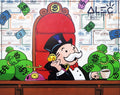 Monopoly at His Desk