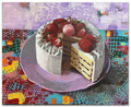 White Cake with Strawberries