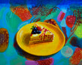 Piece of Cake with Yellow Plate