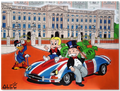 $ Team UK Car Parked Outside Buckingham Palace