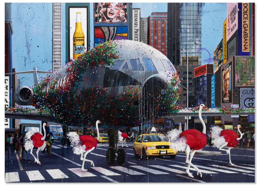Flower Airplane in NYC
