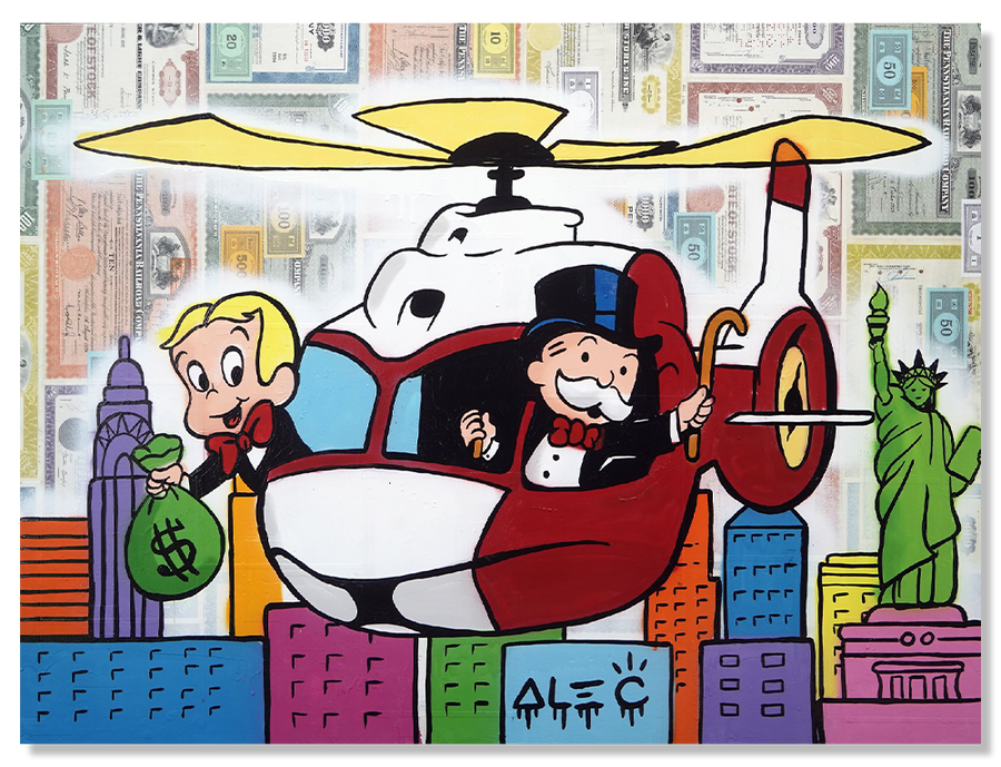 Monopoly and Richie Helicopter Over NYC