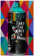 Spray Art is Not a Crime - Blue