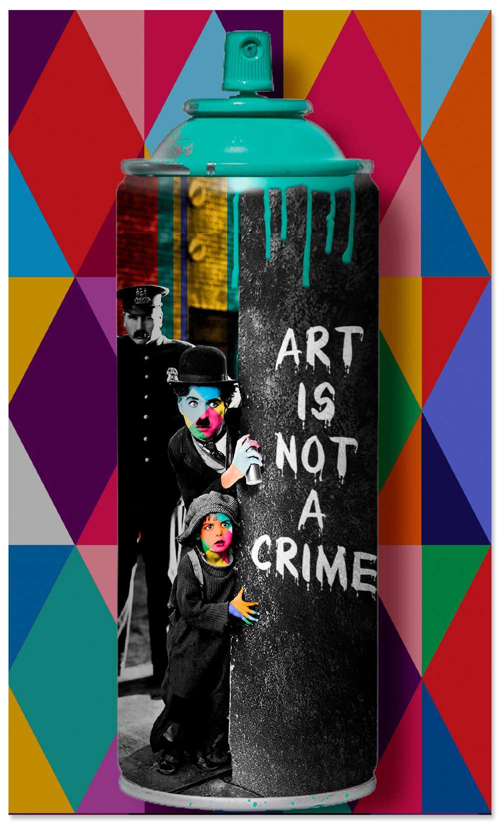Spray Art is Not a Crime - Blue