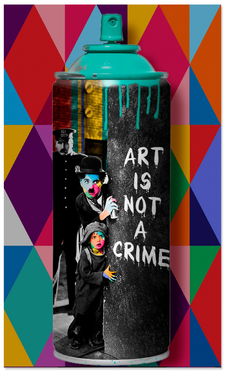 Spray Art is Not a Crime - Blue