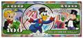 Duffy Duck with Cane Colorful $100 Bill