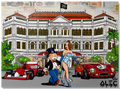 Monopoly and Girlfriend Walking to Race